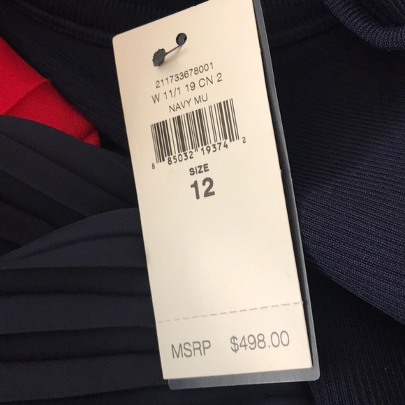 Polo RL Colorblock Pleated Georgette Maxi Dress - Picture 8 of 8